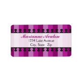 Bright Awnings Paarse Adresetiketten Etiket (Voorkant)