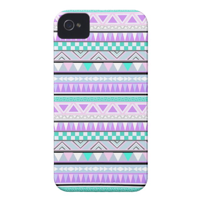 Bright Aztec Andes Pattern iPhone 4 Case (Achterkant)