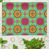 Bright Aztec Tegel Theedoek (Gevouwen)