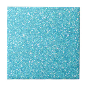 Bright Baby Blue Faux Glitter Tegeltje