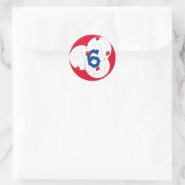 Bright Ballons & Confetti Verjaardag Ronde Sticker