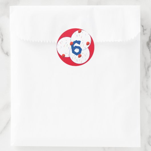 Bright Ballons & Confetti Verjaardag Ronde Sticker (Tas)