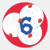 Bright Ballons & Confetti Verjaardag Ronde Sticker (Voorkant)