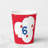 Bright Balloons & Confetti Verjaardagspapier beker (Achterkant)