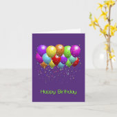 Bright Balloons Happy Birthday Kaart (Gele Bloem)