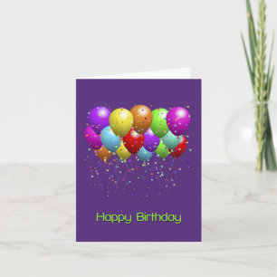 Bright Balloons Happy Birthday Kaart