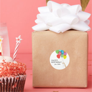 Bright Balloons Happy Birthday Ronde Sticker