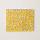 Bright Banana Yellow Faux Glitter Legpuzzel (Horizontaal)