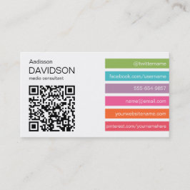 Bright Bars 2 QR CODE Social Media Visitekaartje