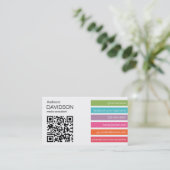 Bright Bars 2 QR CODE Social Media Visitekaartje (Staand voorkant)