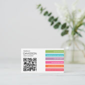 Bright Bars 2 QR CODE Social Media Visitekaartje (Staand voorkant)