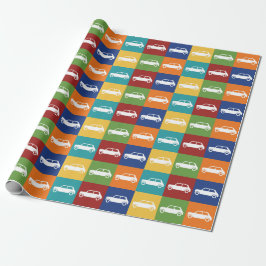 Bright Basics Checkerboard Mini Cooper Cadeaupapier