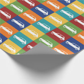 Bright Basics Checkerboard Mini Cooper Cadeaupapier (Hoek)
