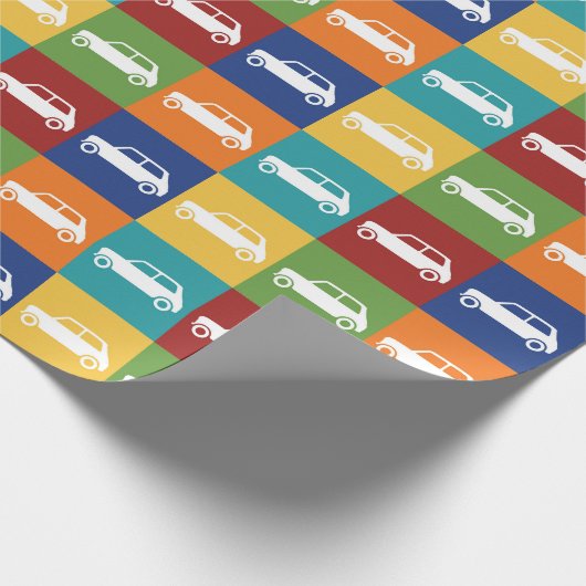 Bright Basics Checkerboard Mini Cooper Cadeaupapier (Hoek)