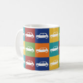 Bright Basics Checkerboard Mini Cooper Koffiemok (Voorkant links)