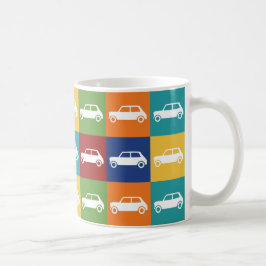 Bright Basics Checkerboard Mini Cooper Koffiemok