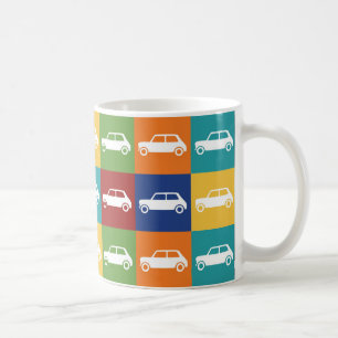 Bright Basics Checkerboard Mini Cooper Koffiemok