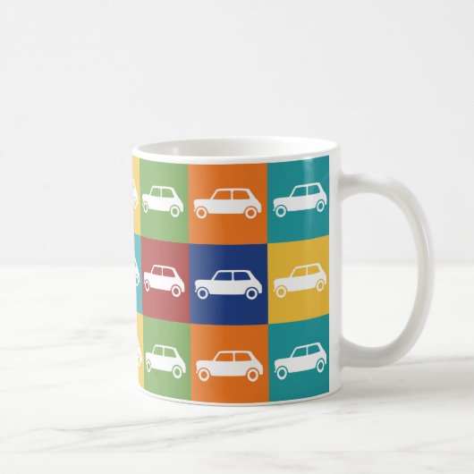 Bright Basics Checkerboard Mini Cooper Koffiemok (Rechts)