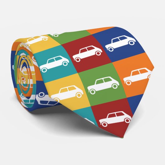 Bright Basics Checkerboard Mini Cooper Stropdas (Opgerold)