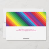 BRIGHT BAT MITZVAH kleurrijke regenboog streep een Kaart (Achterkant)