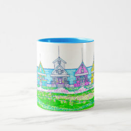 Bright Beach Cottage Blue Mok