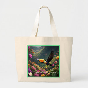 "Bright Beak Bliss" Grote Tote Bag