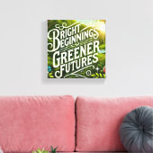 Bright Beginnings AI-kunst Canvas Afdruk (Insitu (Woonkamer))