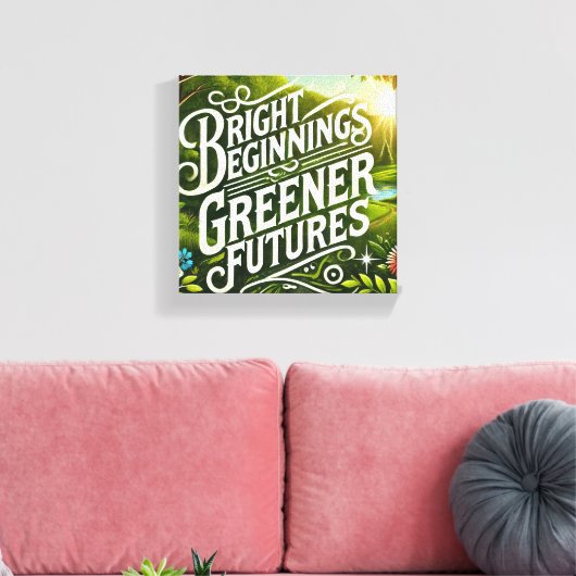 Bright Beginnings AI-kunst Canvas Afdruk (Insitu (Woonkamer))
