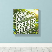 Bright Beginnings AI-kunst Canvas Afdruk (Insitu (Houten vloer))