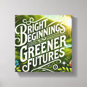 Bright Beginnings AI-kunst Canvas Afdruk (Voorkant)
