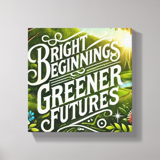 Bright Beginnings AI-kunst Canvas Afdruk (Voorkant)