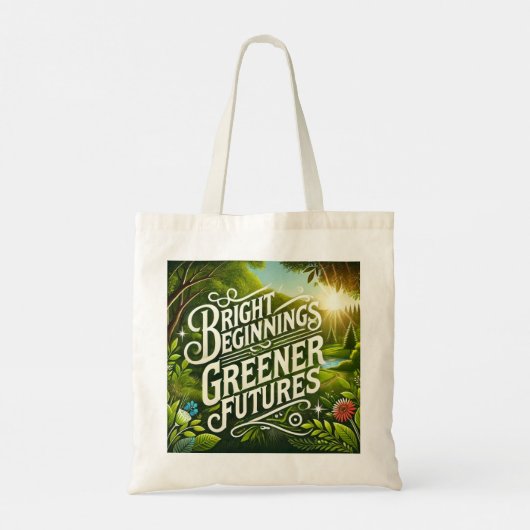 Bright Beginnings AI-kunst Tote Bag (Achterkant)