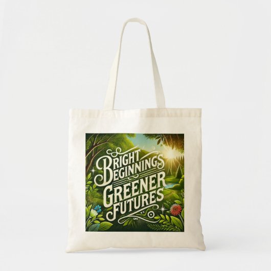 Bright Beginnings AI-kunst Tote Bag (Voorkant)