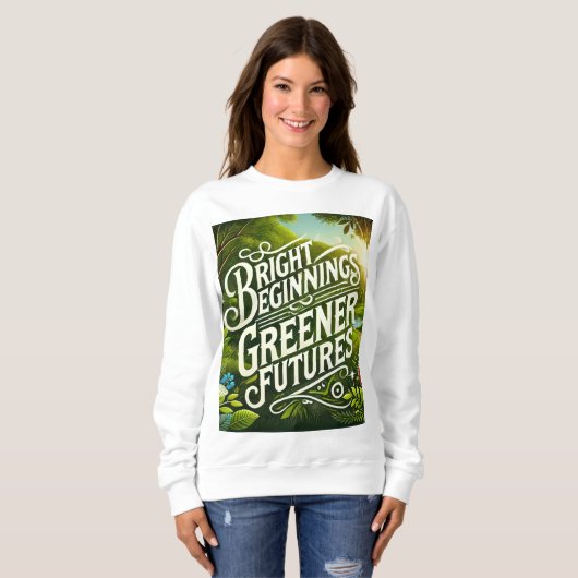 Bright Beginnings AI-kunst Trui (Voorkant volledig)