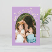 Bright Beginnings Lemon Wisteria Arch New Years Feestdagenkaart (Staand voorkant)