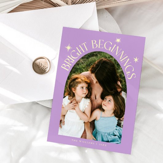 Bright Beginnings Lemon Wisteria Arch New Years Feestdagenkaart