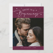 Bright Beginnings New Year Cranberry Photo  Feestdagenkaart (Voorkant)