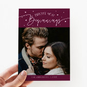 Bright Beginnings New Year Cranberry Photo  Feestdagenkaart