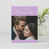 Bright Beginnings New Year Lemon Wisteria Photo Feestdagenkaart (Staand voorkant)