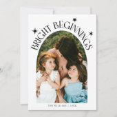 Bright Beginnings White Arch New Years Feestdagenkaart (Voorkant)