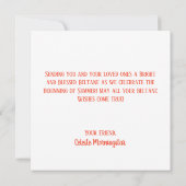 Bright Beltane Maypole Summer Floral Fire Kaart (Achterkant)