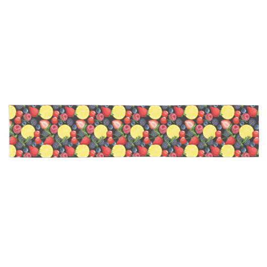 Bright Berries & Lemon Table Runner Korte Tafelloper (Horizontaal)