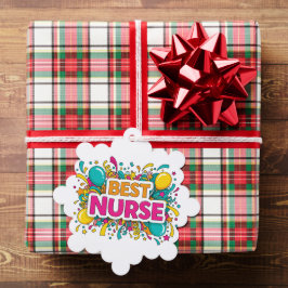 Bright Best Nurse Christmas Kaart