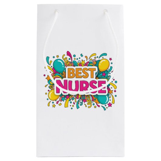 Bright Best Nurse Gift Bag Klein Cadeauzakje (Achterkant)