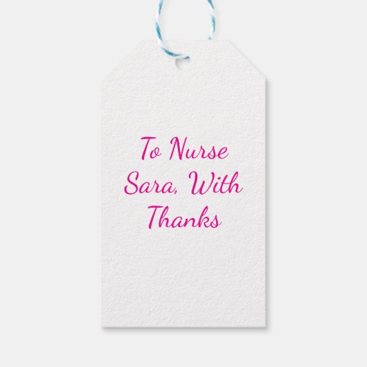 Bright Best Nurse Gift Label Cadeaulabel (Achterkant)