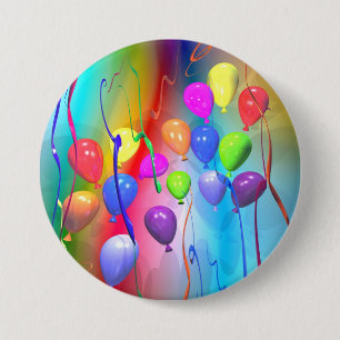 Bright Birthday-ballonnen Ronde Button 7,6 Cm