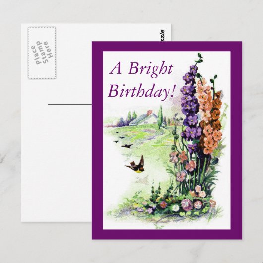 Bright Birthday Briefkaart (Voorkant / Achterkant)
