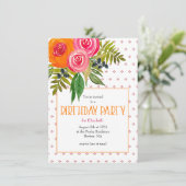 Bright Birthday Invitation Kaart (Staand voorkant)