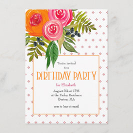 Bright Birthday Invitation Kaart