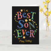 Bright Birthday Kaart voor beste zoon ooit op zwar (Gele Bloem)